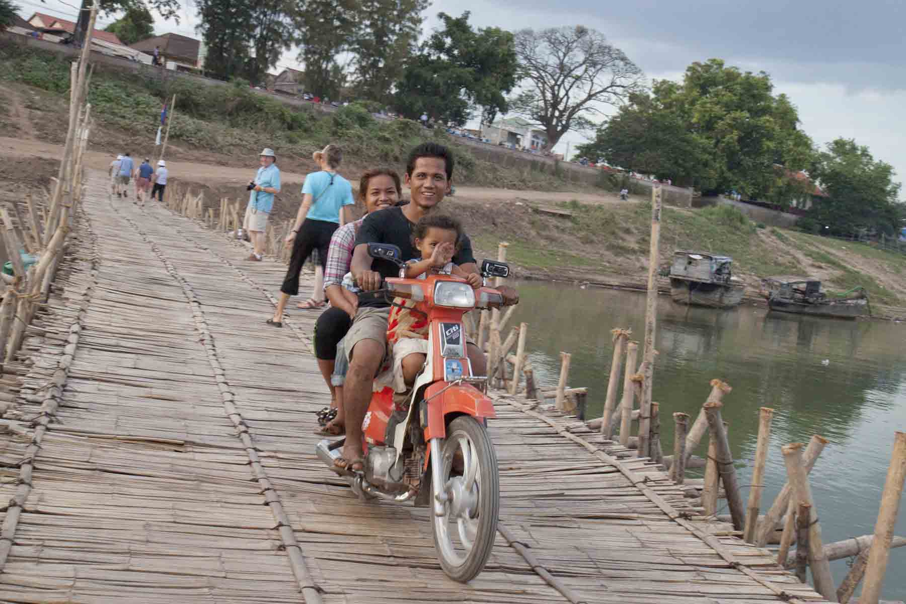Traffic on the Bamboo Bridge